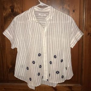 Madewll button up short sleeved blouse
